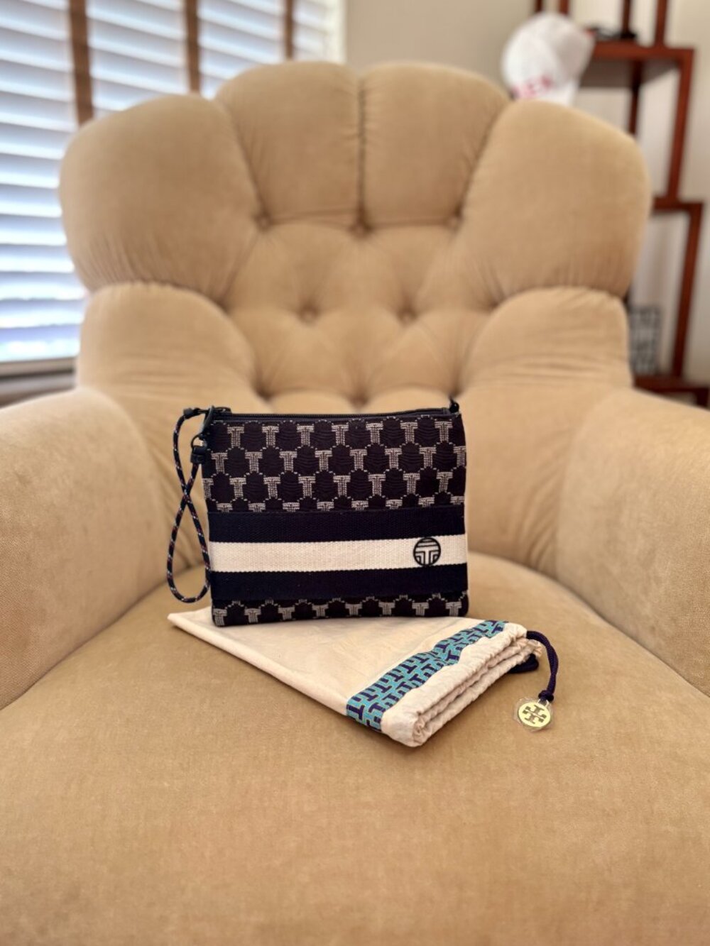 NEW Auth TORY BURCH SPORT Iconic MINI Convertible Wristlet Pouch...RETIRED